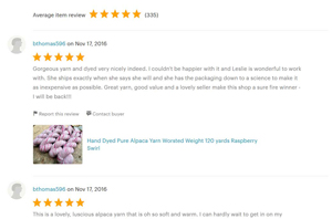 Check out our awesome reviews from our awesome customers on Etsy!